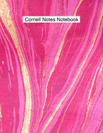 Cornell Notes Notebook: Pretty Pink Abstract Cornell Notebook for College, University, High School, Business or Research Notes-8.5x11-110 Pages-Efficient Way to Use Cornell Method Note Taking System