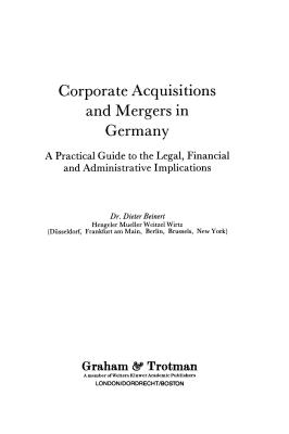 Corporate Acquisitions and Mergers in Germany - Beinert, Dieter