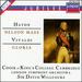 Haydn-Nelson Mass; Vivaldi-Gloria, Rv589