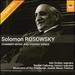 Solomon Rosowsky: Chamber Music and Yiddish Songs