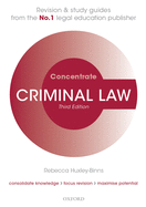 Criminal Law Concentrate: Law Revision and Study Guide