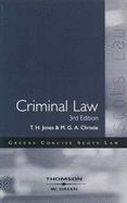 Criminal law - Jones, Timothy H, and Christie, Michael G. A.
