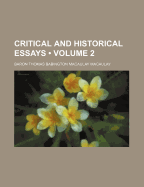 Critical and Historical Essays; Volume 2