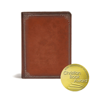 CSB Ancient Faith Study Bible, Tan Leathertouch, Indexed: Black Letter, Church Fathers, Study Notes and Commentary, Ribbon Marker, Sewn Binding, Easy-To-Read Bible Serif Type