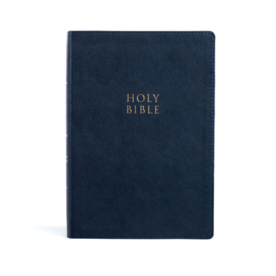 CSB Super Giant Print Reference Bible, Navy Leathertouch, Indexed - Csb Bibles by Holman