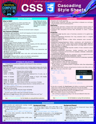 CSS - Cascading Style Sheets: A Quickstudy Laminated Reference Guide - Nixon