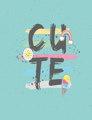 Cute: Cutie green cover and Dot Graph Line Sketch pages, Extra large (8.5 x 11) inches, 110 pages, White paper, Sketch, Draw and Paint - Cher, C
