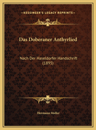 Das Doberaner Anthyrlied: Nach Der Haseldorfer Handschrift (1895)