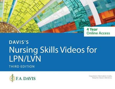 Davis's Nursing Skills Videos for Lpn/LVN 4-Year Online 3e Access Card - F a Davis Company (Creator)