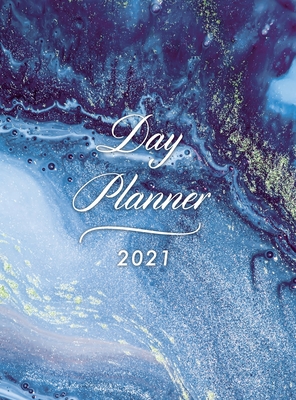 Day Planner 2021 Daily Large: Hardcover Agenda 8.5" x 11" 1 Page per Day Planner Blue Marble January - December 2021 Dated Planner 2021 Productivity, XXL Planner, Daily and Monthly - Paper, Pilvi