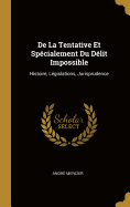 De La Tentative Et Spcialement Du Dlit Impossible: Histoire, Lgislations, Jurisprudence