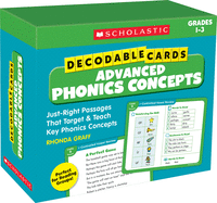 Decodable Cards: Advanced Phonics Concepts: Just-Right Passages That Target & Teach Key Phonics Concepts
