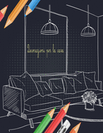 Decorazioni per la casa: Libro da colorare per adulti con design di case moderne e idee per le stanze per il relax