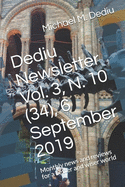 Dediu Newsletter Vol. 3, N. 10 (34), 6 September 2019: Monthly news and reviews for a better and wiser world