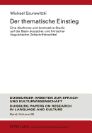 Der Thematische Einstieg: Eine Diachrone Und Kontrastive Studie Auf Der Basis Deutscher Und Finnischer Linguistischer Zeitschriftenartikel