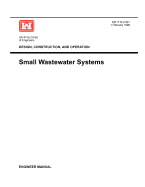 Design, Construction and Operation: Small Wastewater Systems (Engineer Manual 1110-2-501) - Us Army Corps of Engineers
