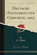 Deutsche Zeitschrift Fr Chirurgie, 1903, Vol. 69 (Classic Reprint)