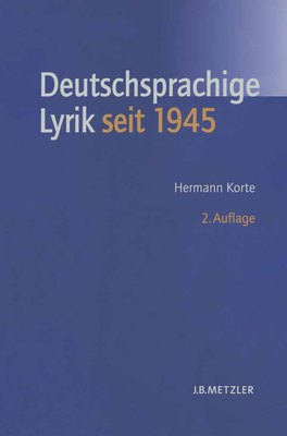 Deutschsprachige Lyrik Seit 1945 - Korte, Hermann