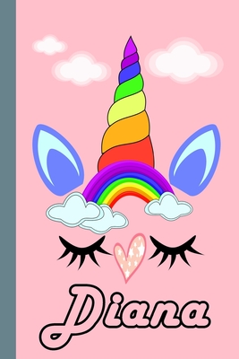 Diana: Personalized Unicorn Sketchbook For Girls With Pink Name: Diana: Personalized Unicorn Sketchbook For Girls With Pink Name Doodle, Sketch, Create! - Boughris, Rabah