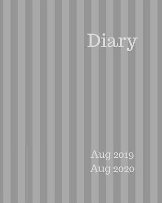 Diary Aug 2019-Aug 2020: 8x10 day to a page academic year diary, hourly appointments and space for notes on each page. Perfect for teachers, students and small business owners. Light & dark grey stripe - Planners, Newlands Diary