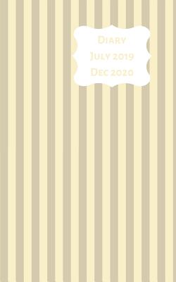 Diary July 2019 Dec 2020: 5x8 week to a page 18 month diary. Space for notes and to do list on each page. Perfect for teachers, students and small business owners. Cream & grey strips - Planners, Newlands Diary