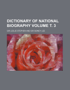 Dictionary of National Biography Volume 3