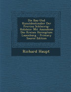 Die Bau-Und Kunstdenkmaler Der Provinz Schleswig-Holstein: Mit Ausnahme Des Kreises Herzogtum Lauenburg