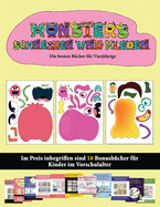 Die besten B?cher f?r Vierj?hrige: (20 vollfarbige Kindergarten-Arbeitsbl?tter zum Ausschneiden und Einf?gen - Monster)