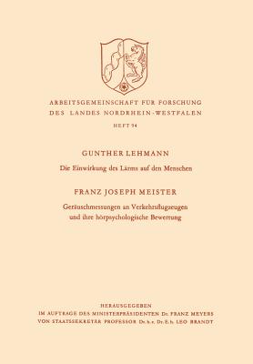 Die Einwirkung Des Lrms Auf Den Menschen - Lehmann, Gunther