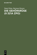 Die Gehrsr?ge ( 321a ZPO)