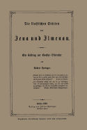 Die Klassischen Sttten Von Jena Und Jlmenau: Ein Beitrag Zur Goethe-Literatur