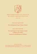 Die Multiregionale Input-Output-Analyse. Die Multiregionale Input-Output-Analyse Im Rahmen Der Ewg: Statistisch-Methodologische Probleme - Leontief, Wassily W