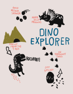 Dino Explorer: Dino Explorer on Grey Cover and Dot Graph Line Sketch Pages, Extra Large (8.5 X 11) Inches, 110 Pages, White Paper, Sketch, Draw and Paint
