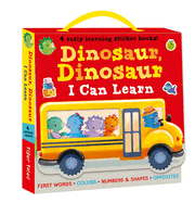 Dinosaur, Dinosaur I Can Learn 4-Book Boxed Set with Stickers: First Words, Colors, Numbers and Shapes, Opposites