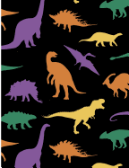 Dinosaur Patterns: Prehistoric Animals Wide Ruled Composition Book