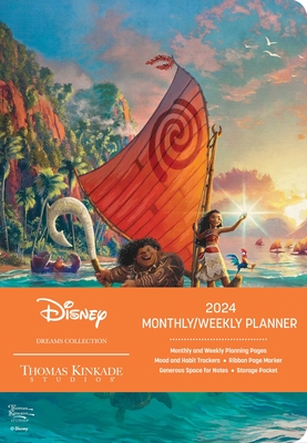 Disney Dreams Collection By Thomas Kinkade Studios 12-Month 2024 Monthly/Weekly Planner Calendar: Moana - Thomas Kinkade Studios