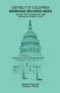 District of Columbia Marriage Records Index, 1877-1885