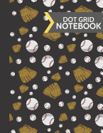 Dot Grid Notebook: Baseball Softcover Paperback Dot Grid Journal // Notebook to Write in