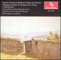 Dussek: Concerto for 2 Pianos; Schumann: Andante & Variations - Guenther Weiss (cello); Richard Harand (cello); Rosi Grunschlag (piano); Toni Grunschlag (piano); Walter Tombck (horn);...
