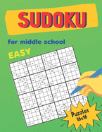 Easy Sudoku For Middle School Puzzles 16x16: Math riddles book for Teens, smart gifts for Boy & Girl, worksheet and answer key one puzzle per page