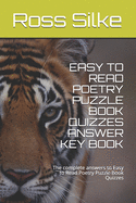 Easy to Read Poetry Puzzle Book Quizzes Answer Key Book: The complete answers to Easy to Read Poetry Puzzle Book Quizzes