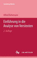 Einf?hrung in Die Analyse Von Verstexten