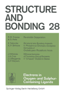 Electrons in Oxygen- And Sulphur Containing Ligands - Dunitz, J D, and Hemmerich, P, and Holm, R H