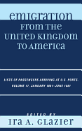Emigration from the United Kingdom to America: Lists of Passengers Arriving at U.S. Ports, January 1881 - June 1881
