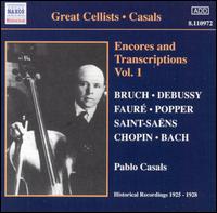 Encores and Transcriptions, Vol. 1 - Edward Gendron (piano); Nikolai Mednikoff (piano); Pablo Casals (cello)