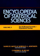 Encyclopedia of Statistical Sciences, FAA Di Bruno's Formula to Hypothesis Testing