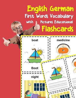 English German First Words Vocabulary with Pictures Educational Flashcards: Fun flash cards for infants babies baby child preschool kindergarten toddlers and kids - Zone, Brighter