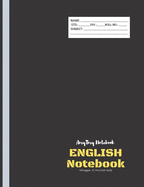 English Notebook - AmyTmy Notebook - 140 pages - 7.44 x 9.69 inch - Matte Cover