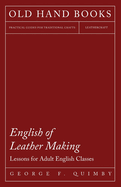 English of Leather Making - Lessons for Adult English Classes