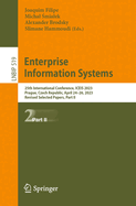 Enterprise Information Systems: 25th International Conference, ICEIS 2023, Prague, Czech Republic, April 24-26, 2023, Revised Selected Papers, Part II